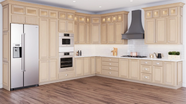 wooden cabinets