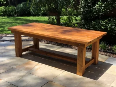 wooden tables