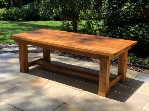 wooden tables